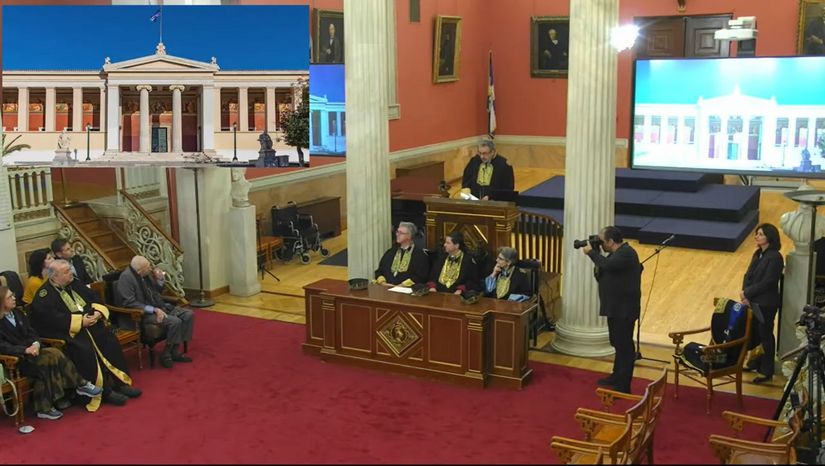 Τελετή αναγόρευσης του σκηνοθέτη ντοκιμαντέρ Φώτου Λαμπρινού σε επίτιμο διδάκτορα